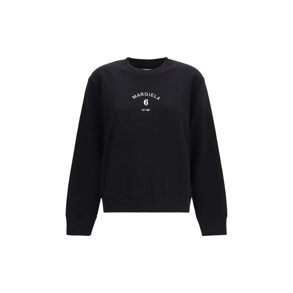 Sweat-shirt en coton noir MM6
