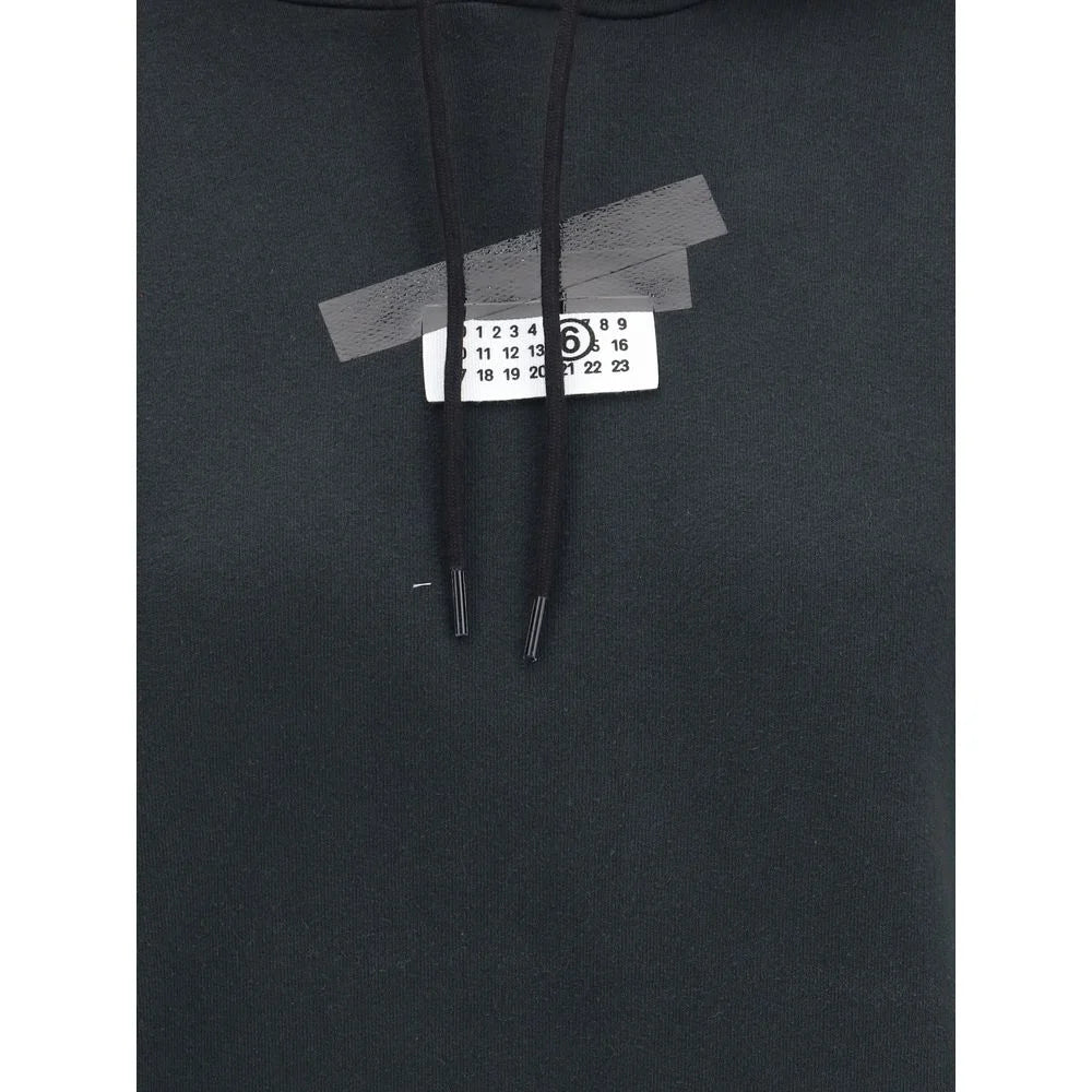 MM6 Black Cotton Sweatshirt