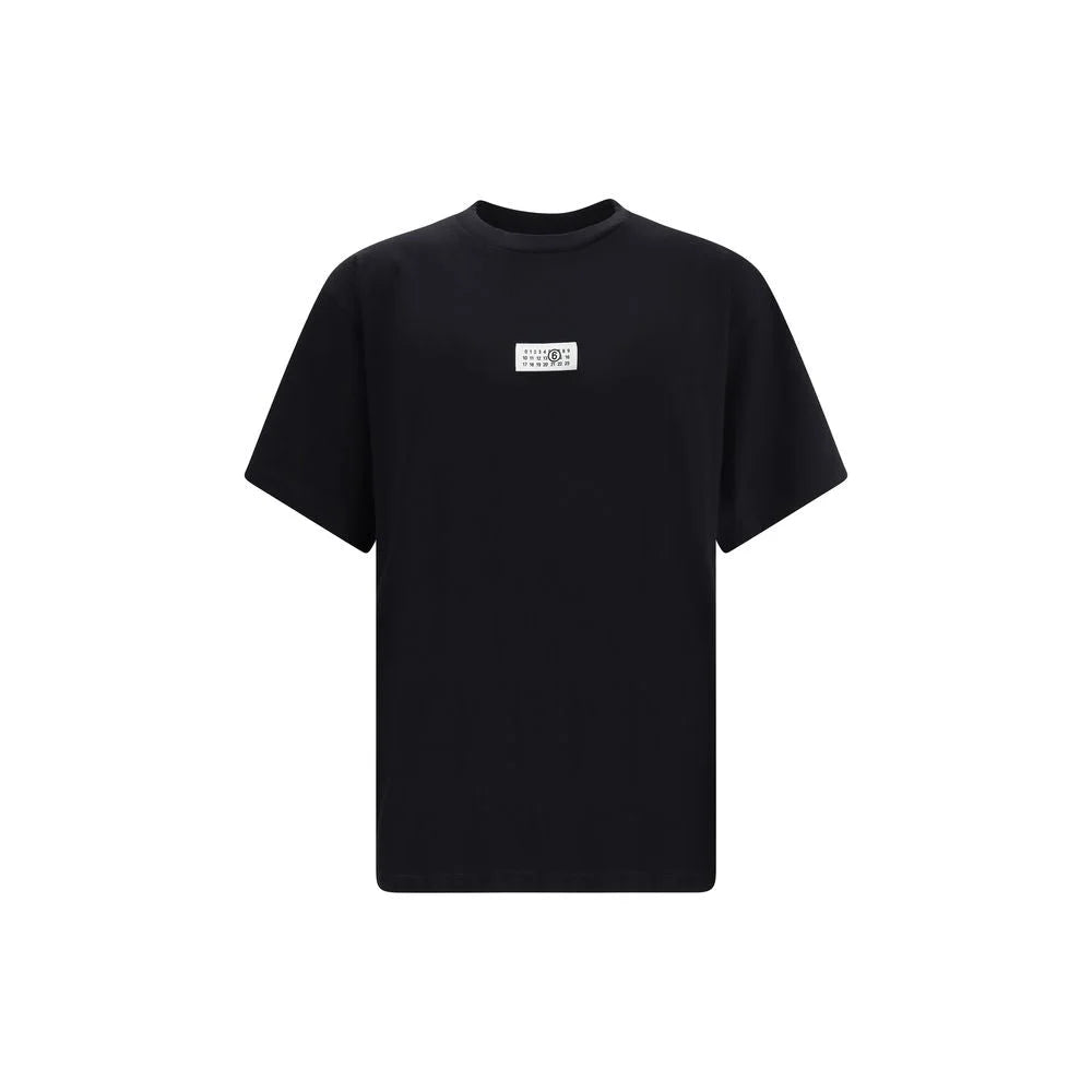 MM6 Black Cotton T-Shirt - T-Shirts