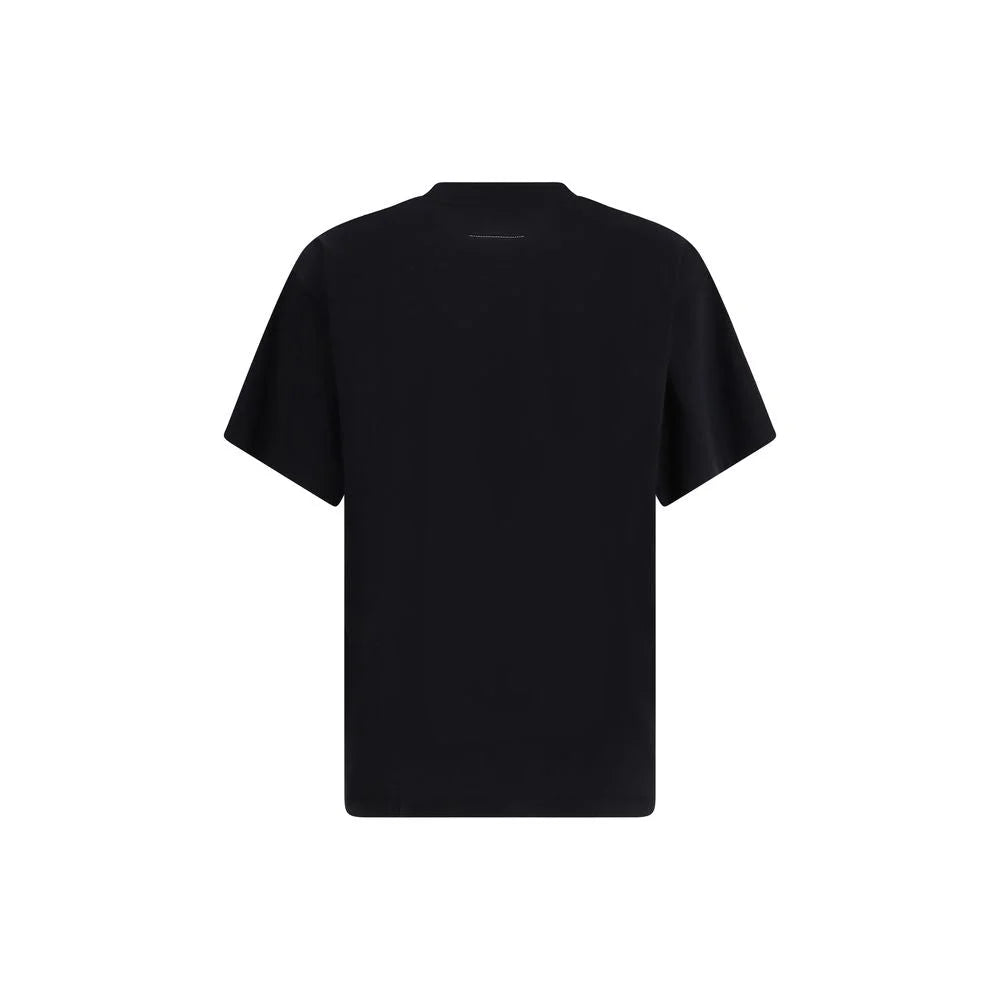 MM6 Black Cotton T-Shirt - T-Shirts
