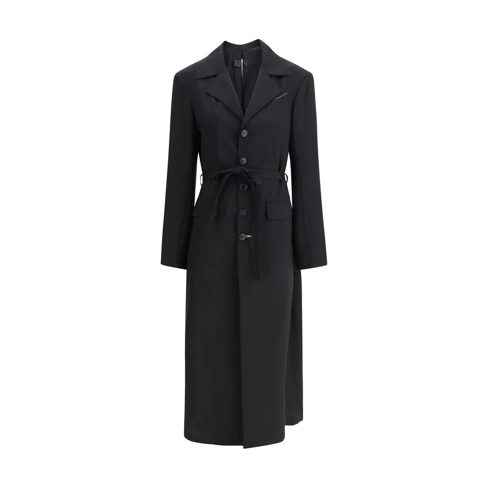 MM6 Black Fleece Wool Coat - IT40 | M