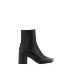MM6 Black Lamb Ovis Aries Ankle Boots