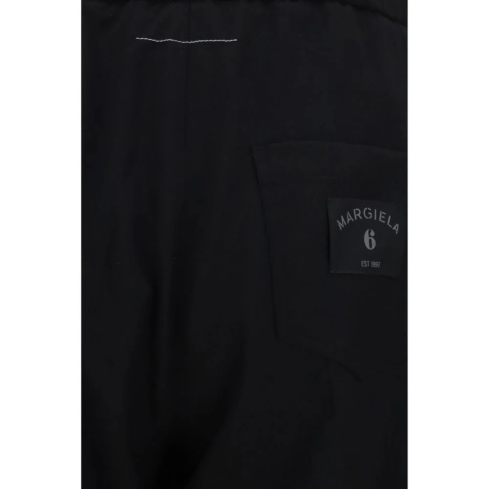 MM6 Black Polyester Casual Pants