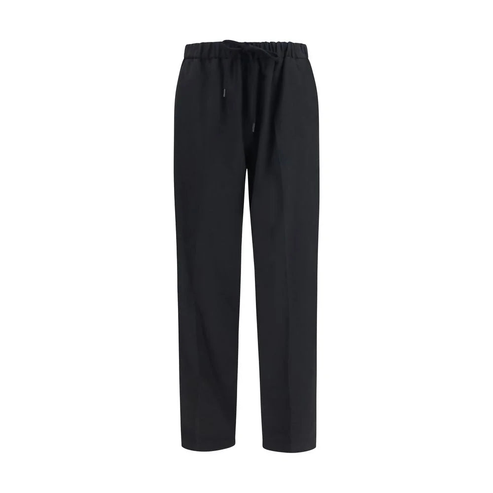 MM6 Black Polyester Casual Pants