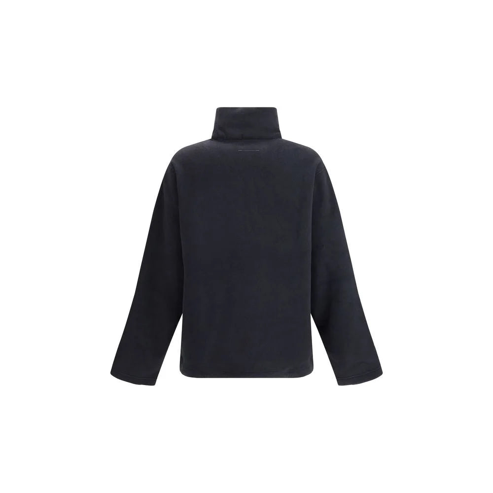 MM6 Black Polyester Sweatshirt - L