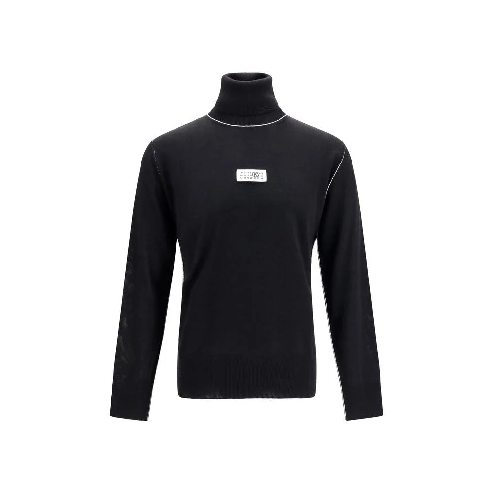 MM6 Black Wool Oves Aries Turtleneck