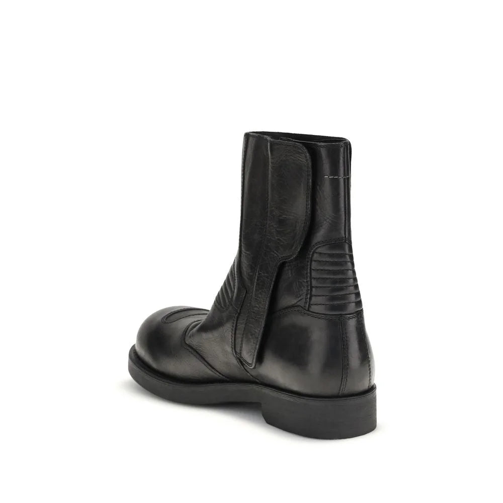 MM6 Leather Ankle Boots - Boots