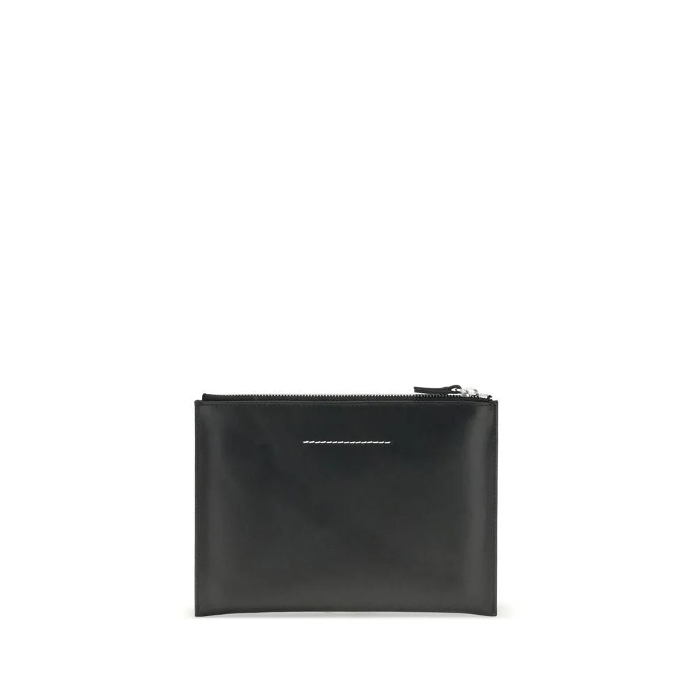 MM6 Leather Pouch - Clutch Bags