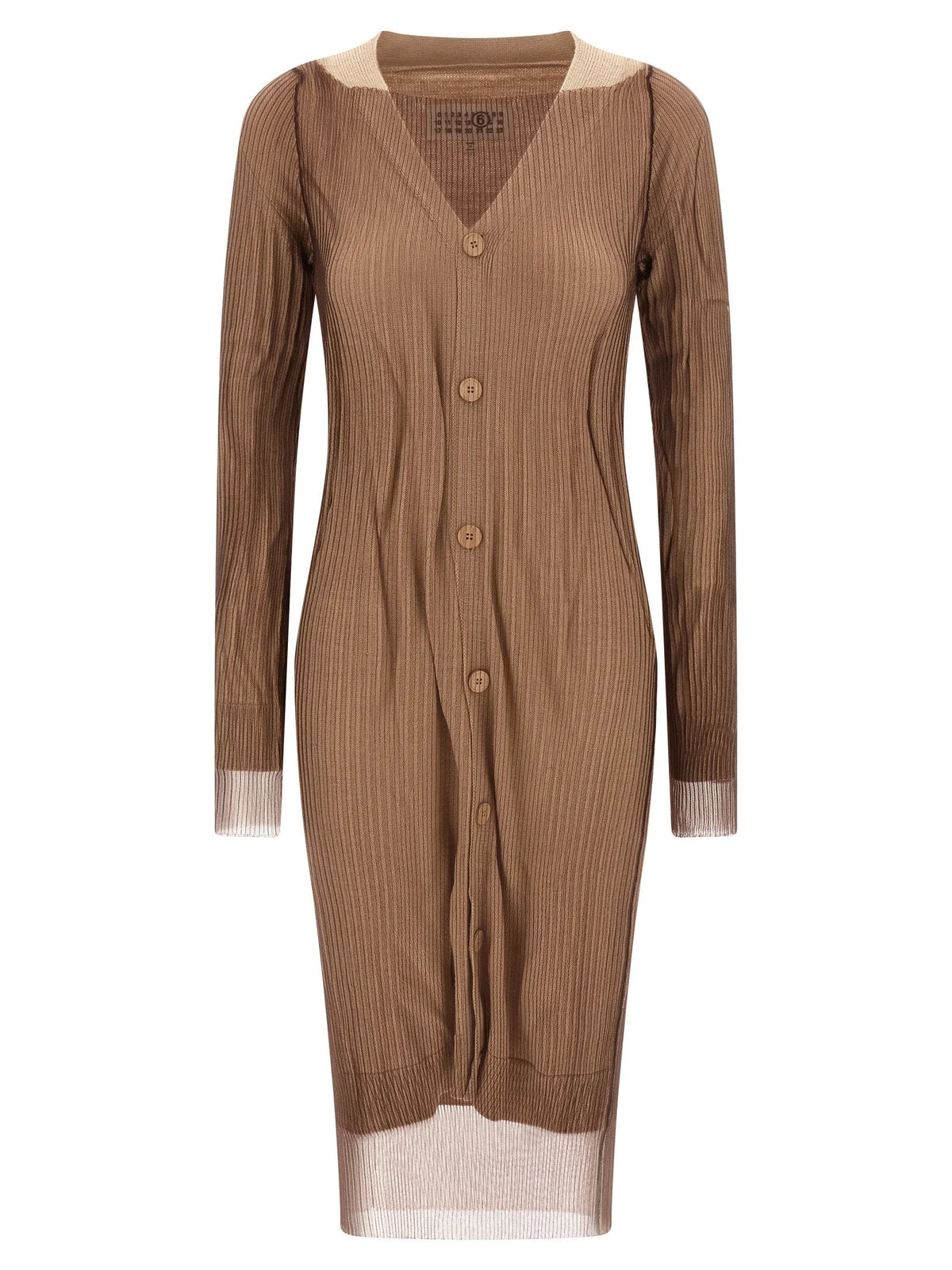 MM6 Maison Margiela Beige Polyamide Midi Dress