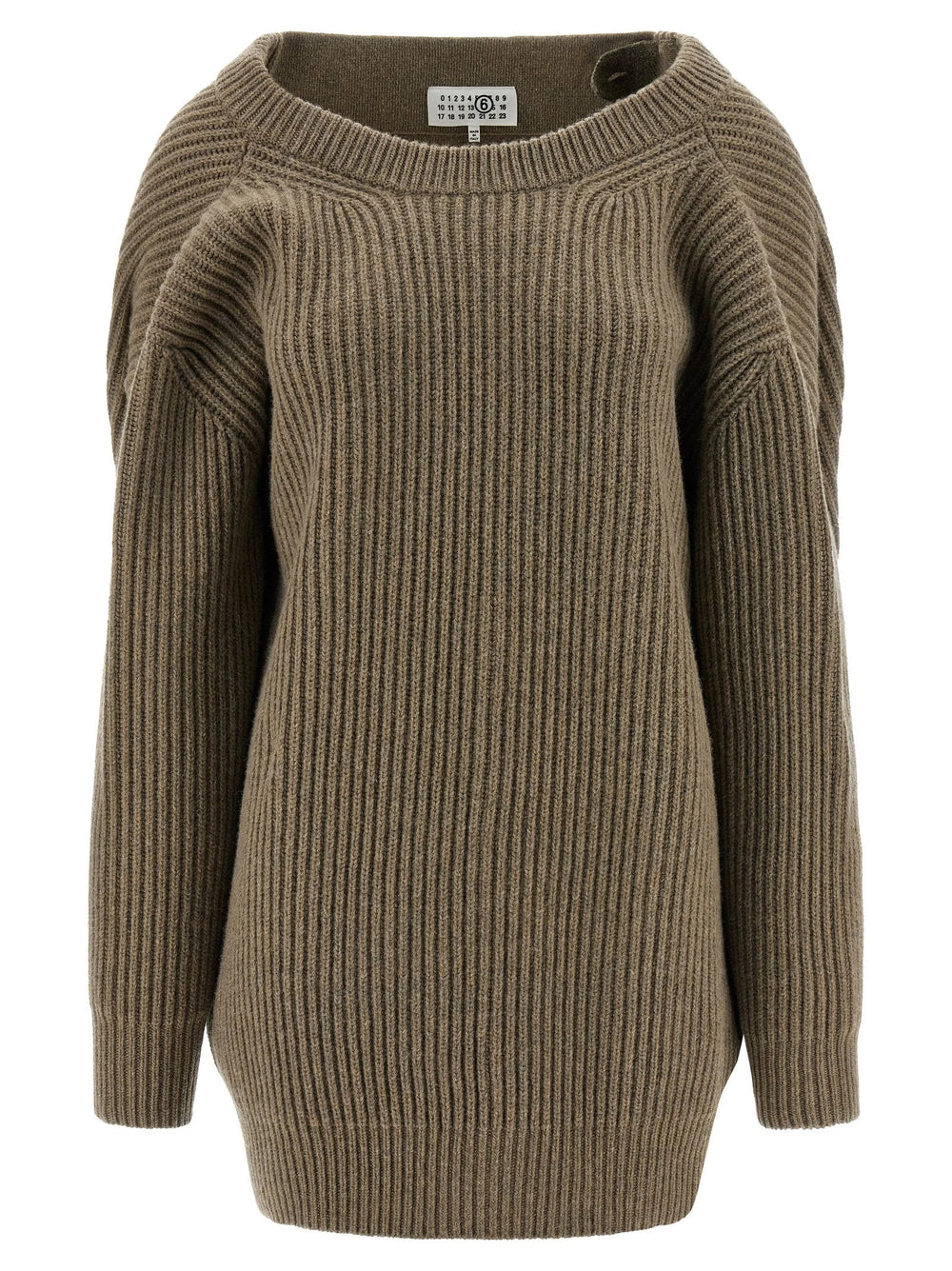MM6 Maison Margiela Beige Virgin Wool Short Dress - M
