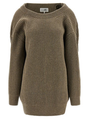 MM6 Maison Margiela Beige Virgin Wool Short Dress - M