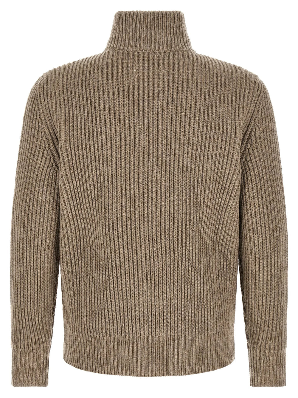 MM6 Maison Margiela Beige Wool Full-Length Jacket