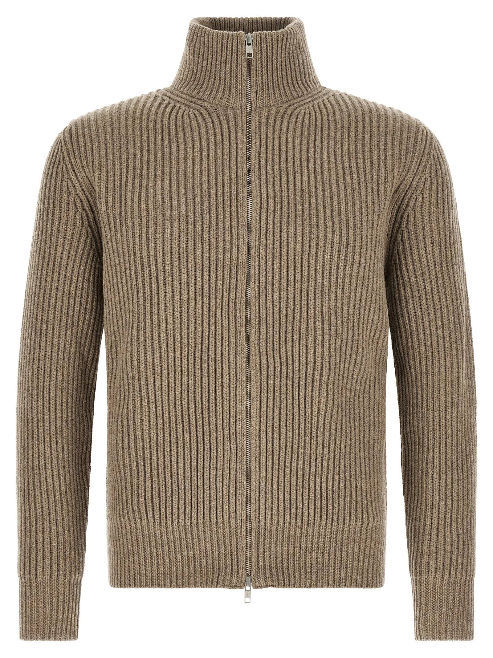 MM6 Maison Margiela Beige Wool Full-Length Jacket