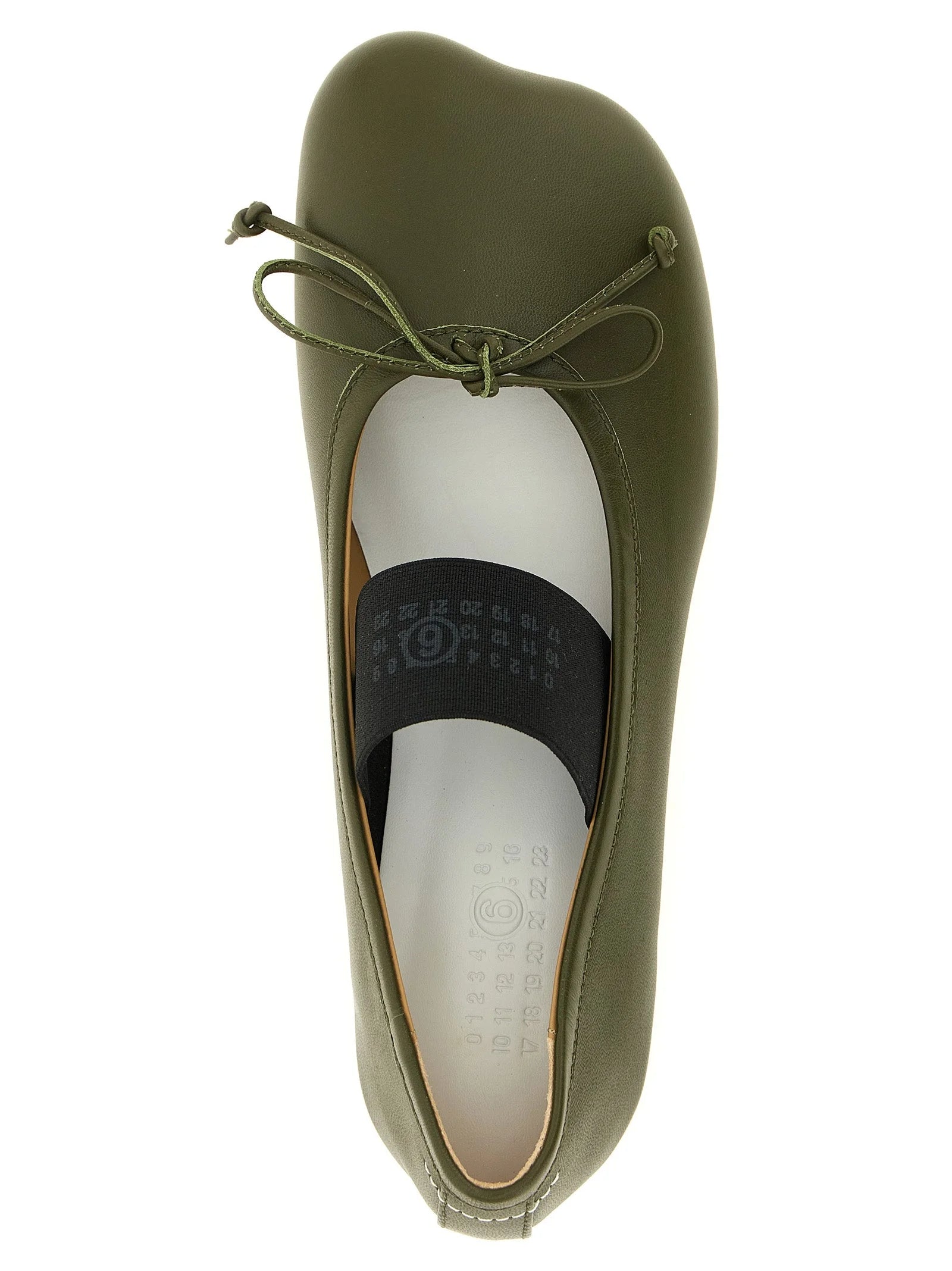 MM6 Maison Margiela Bicolor Lambskin Ballet Flats