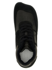 MM6 Maison Margiela Black Calfskin Athletic Sneakers