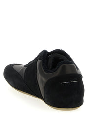MM6 Maison Margiela Black Calfskin Athletic Sneakers