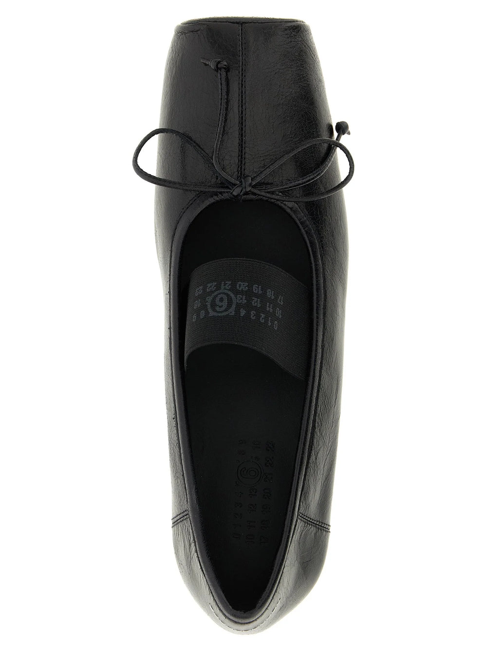 MM6 Maison Margiela Black Calfskin Ballet Flats