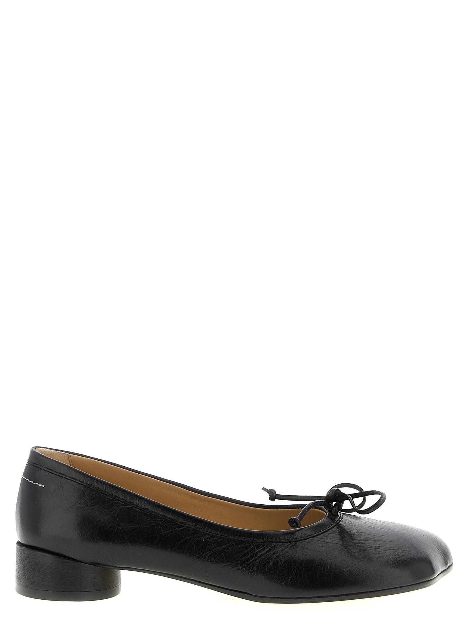 MM6 Maison Margiela Black Calfskin Mid Heel Pumps - EU38.5/US8.5