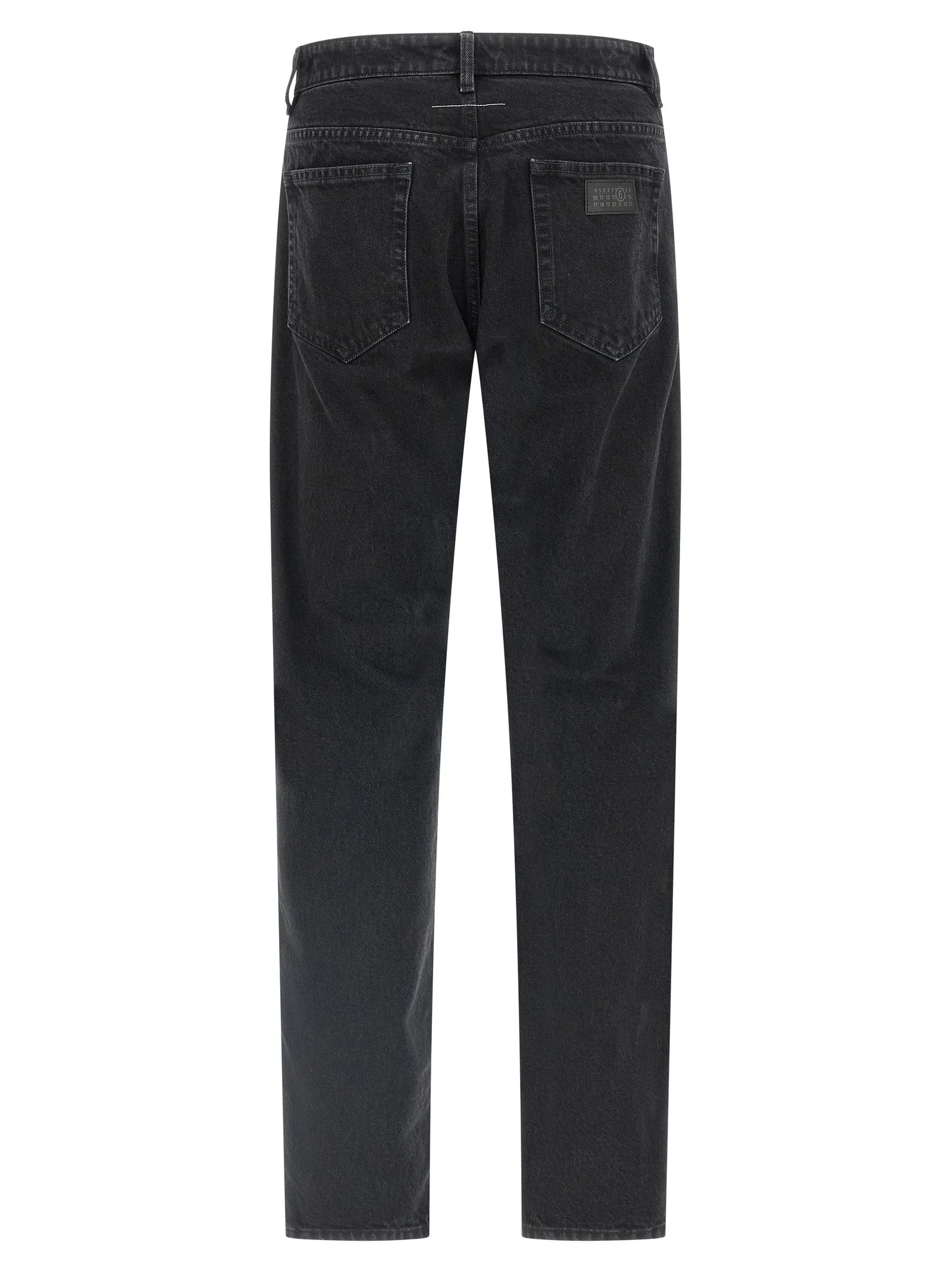 MM6 Maison Margiela Black Cotton Tapered Jeans - W34