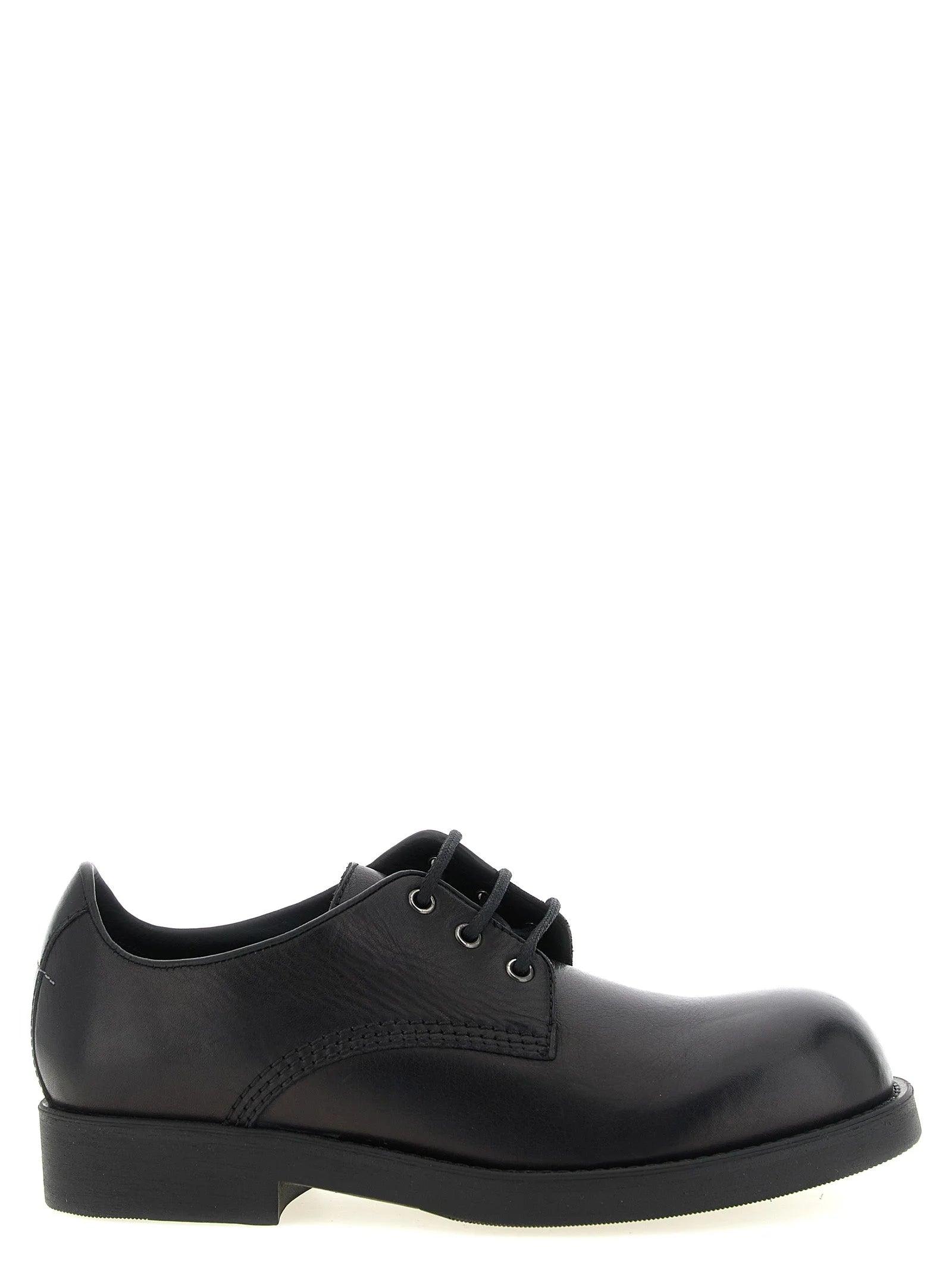 MM6 Maison Margiela Black Cowhide Oxfords And Derbies - EU 41 | US 8