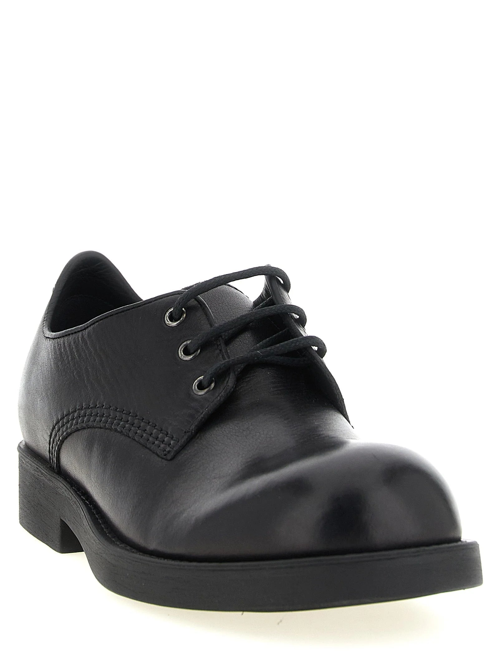 MM6 Maison Margiela Black Cowhide Oxfords And Derbies - EU 41 | US 8