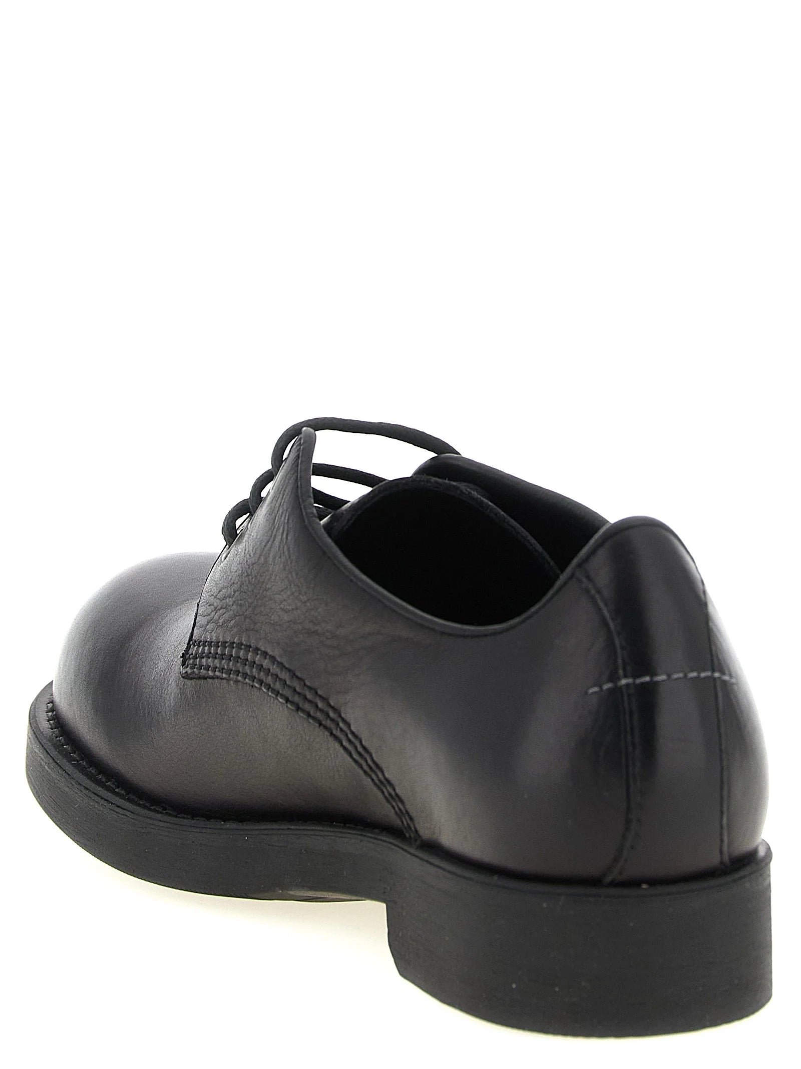 MM6 Maison Margiela Black Cowhide Oxfords And Derbies - EU 41 | US 8