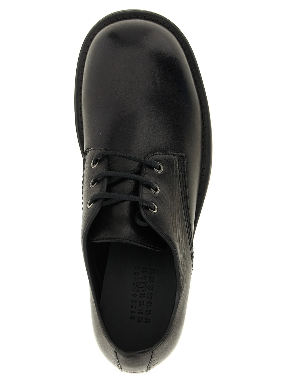MM6 Maison Margiela Black Cowhide Oxfords And Derbies - EU 41 | US 8