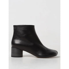 MM6 Maison Margiela Black Leather Ankle Boots - EU40/US10
