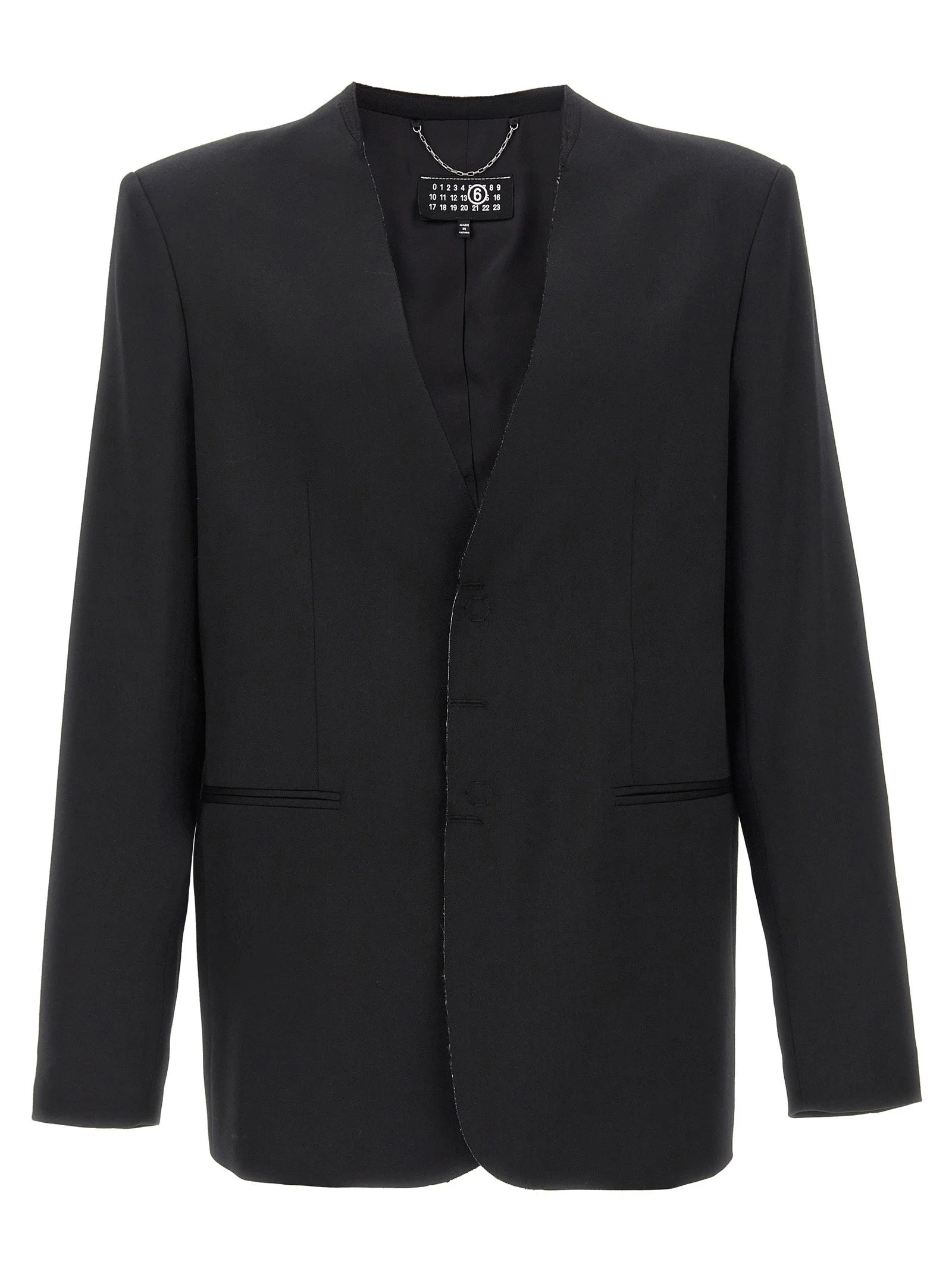 MM6 Maison Margiela Black Polyester Blazer