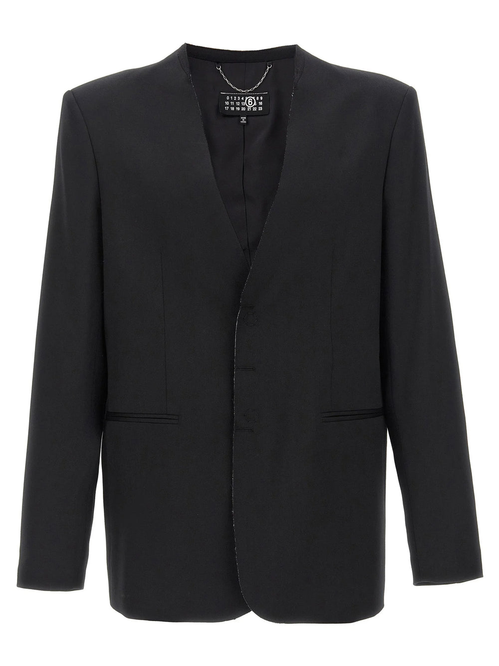 MM6 Maison Margiela Black Polyester Blazer