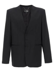 MM6 Maison Margiela Black Polyester Blazer
