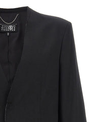 MM6 Maison Margiela Black Polyester Blazer