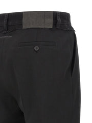 MM6 Maison Margiela Black Polyester Casual Pants - IT50 | L