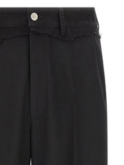 MM6 Maison Margiela Black Polyester Casual Pants - IT50 | L