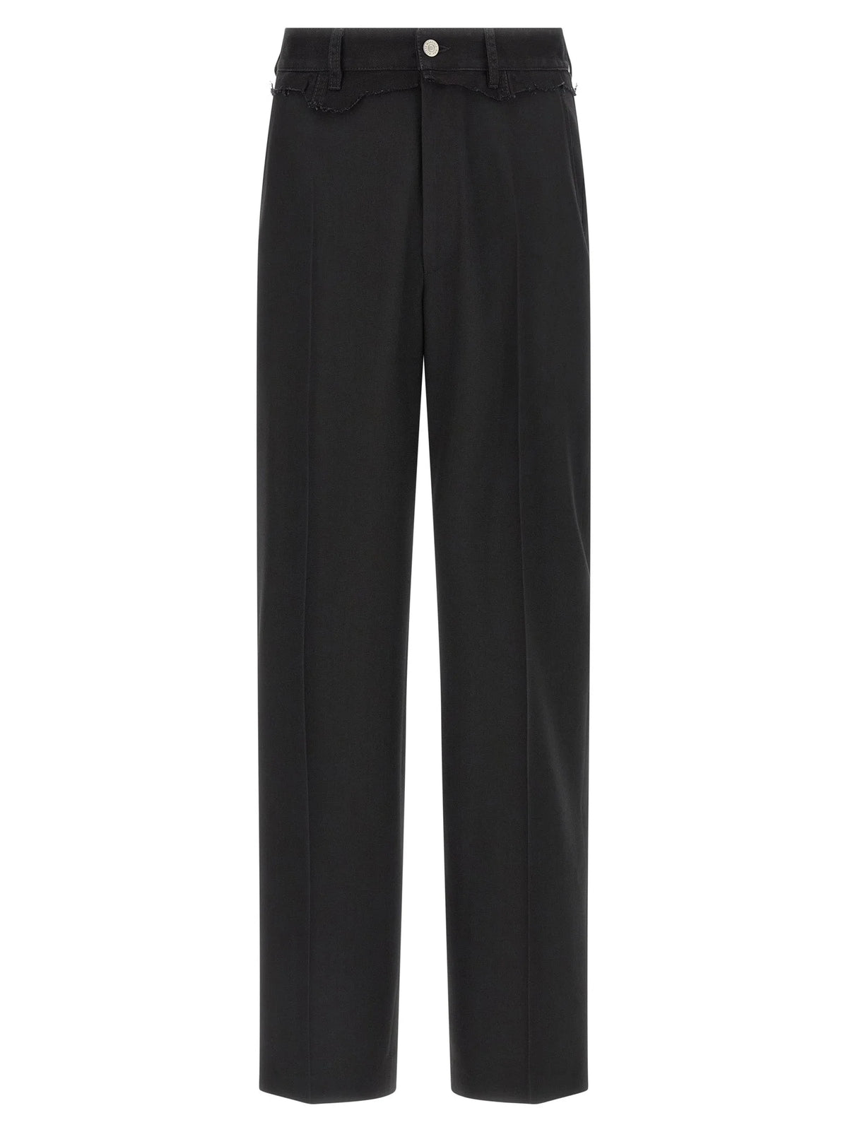 MM6 Maison Margiela Black Polyester Casual Pants - IT50 | L