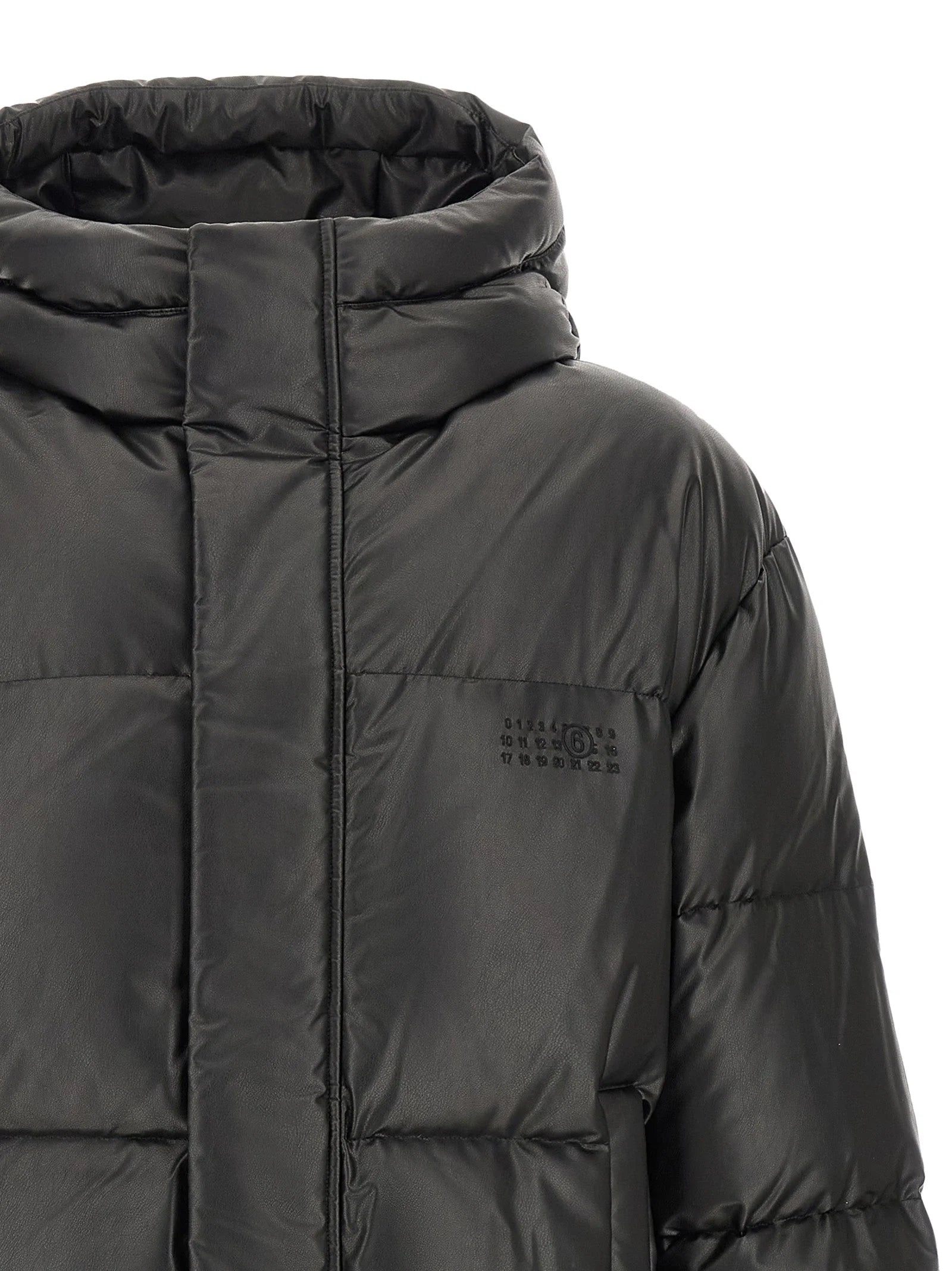 MM6 Maison Margiela Black Polyester Full-Length Jacket - 48 | M