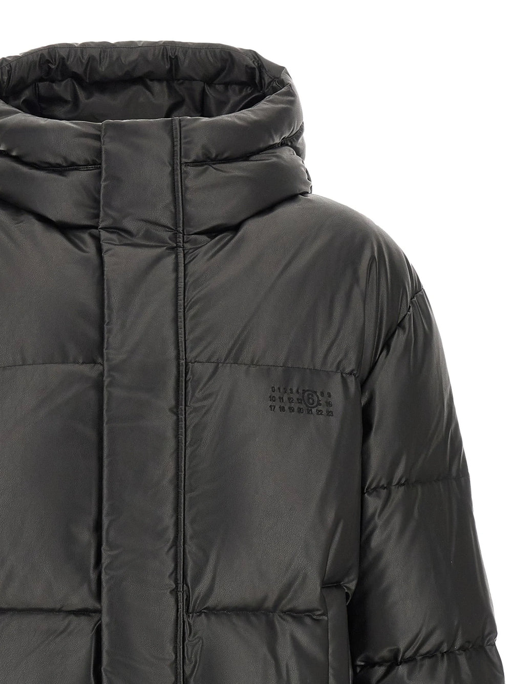 MM6 Maison Margiela Black Polyester Full-Length Jacket - 48 | M