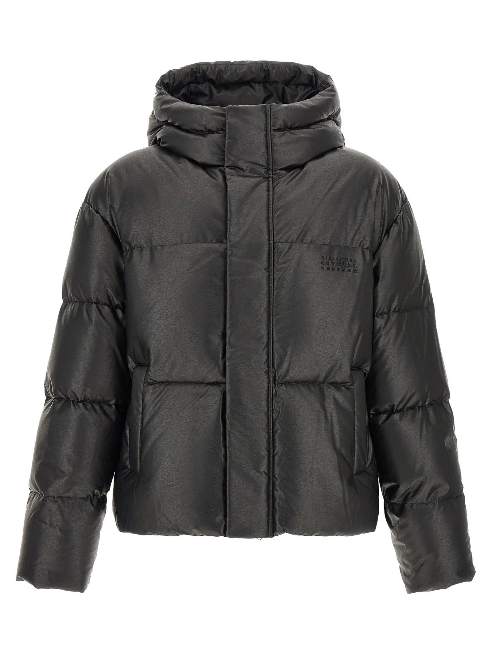 MM6 Maison Margiela Black Polyester Full-Length Jacket - 48 | M