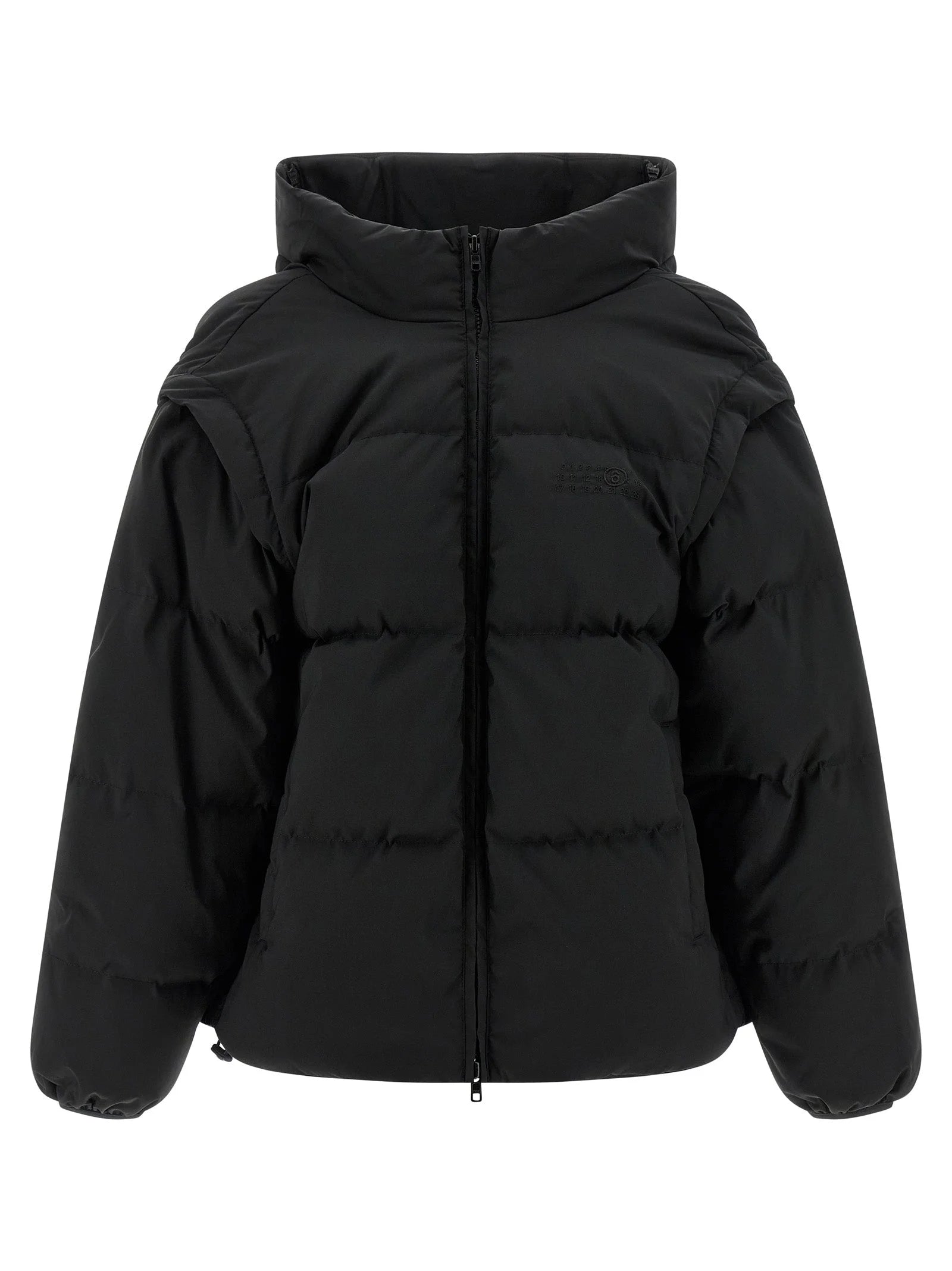 MM6 Maison Margiela Black Polyester Full-Length Jacket