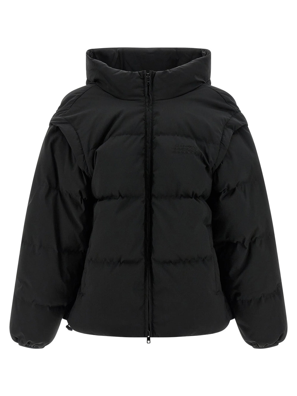 MM6 Maison Margiela Black Polyester Full-Length Jacket