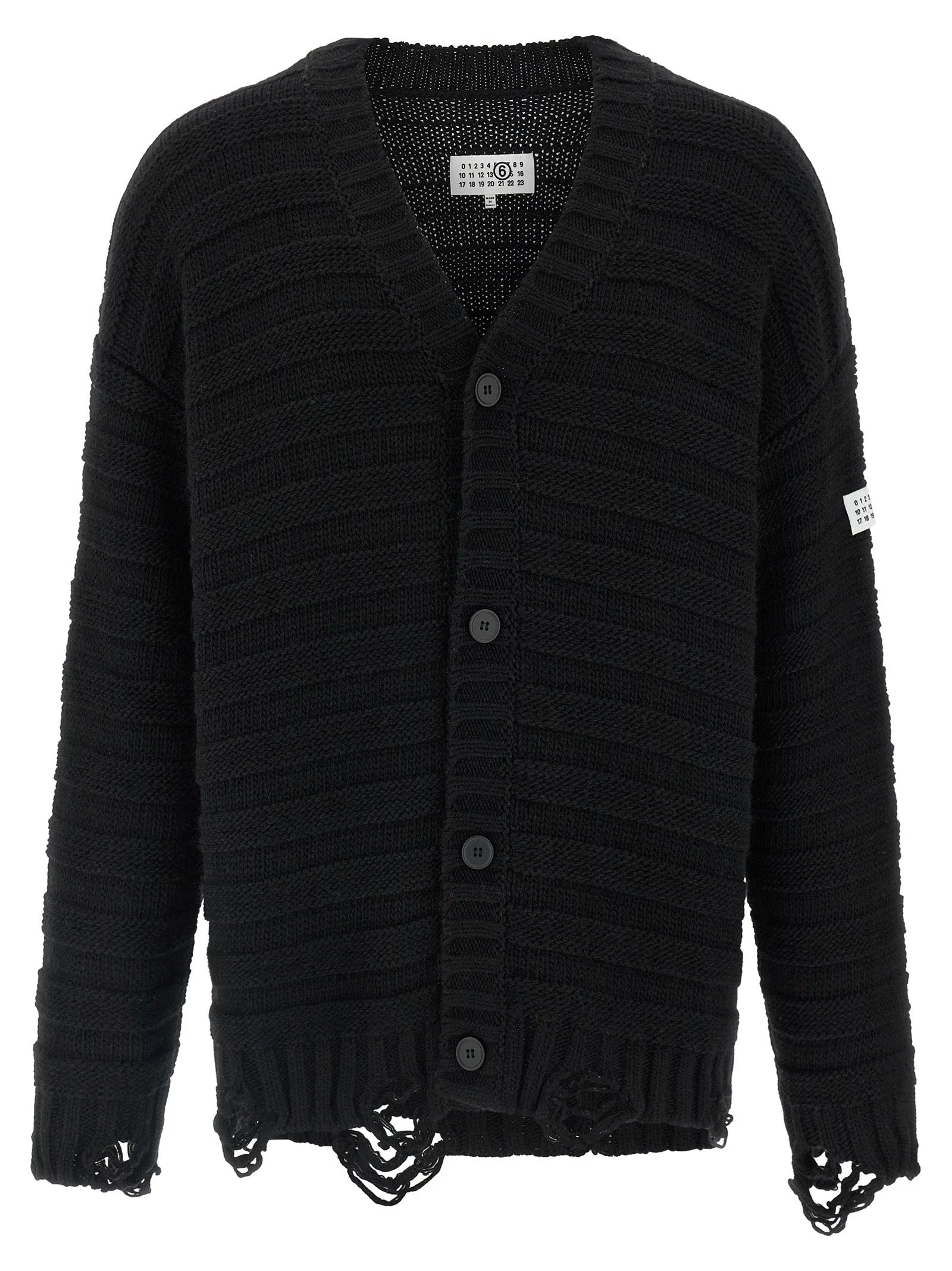 MM6 Maison Margiela Black Virgin Wool Cardigan - M