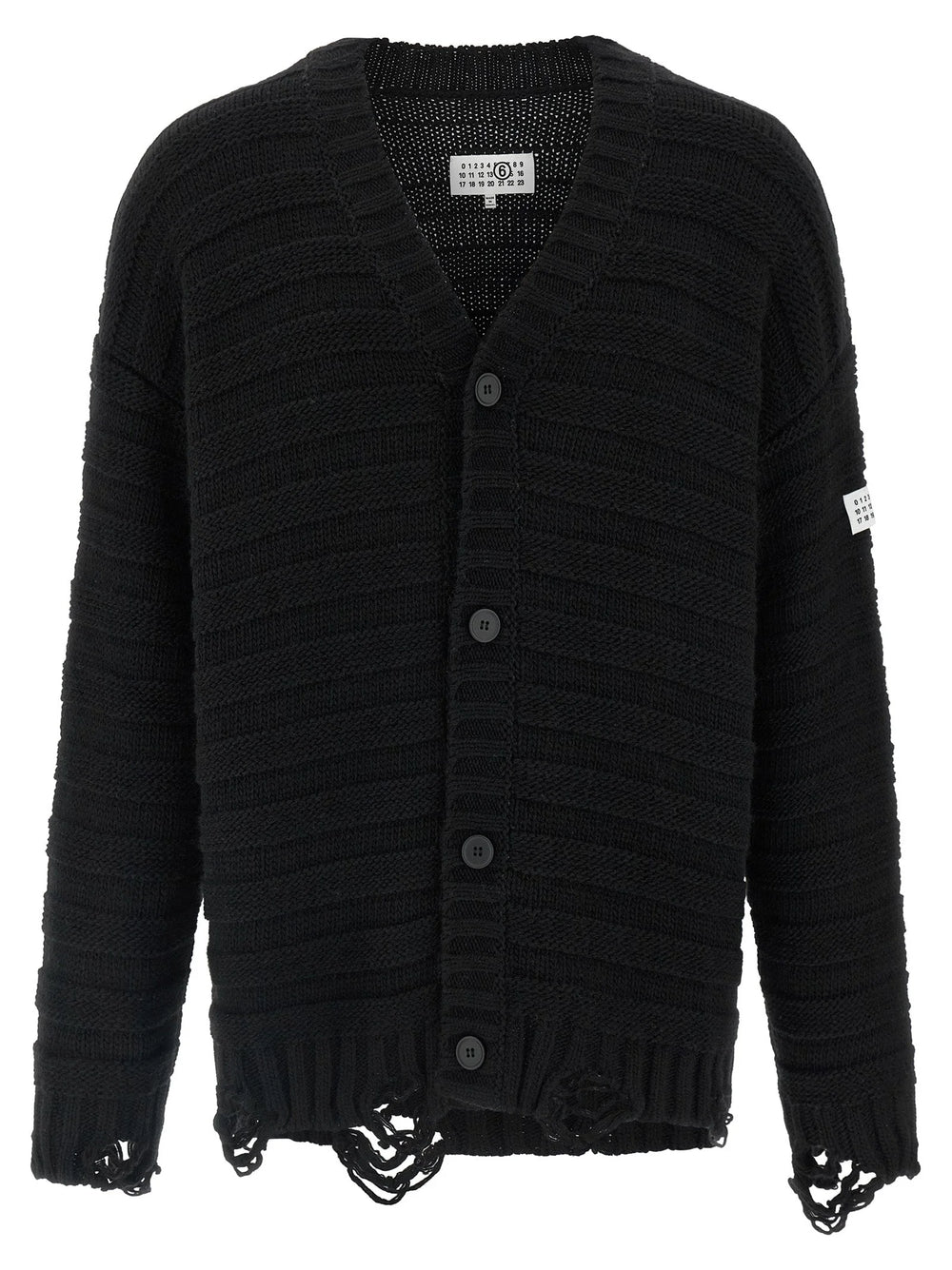 MM6 Maison Margiela Black Virgin Wool Cardigan - M