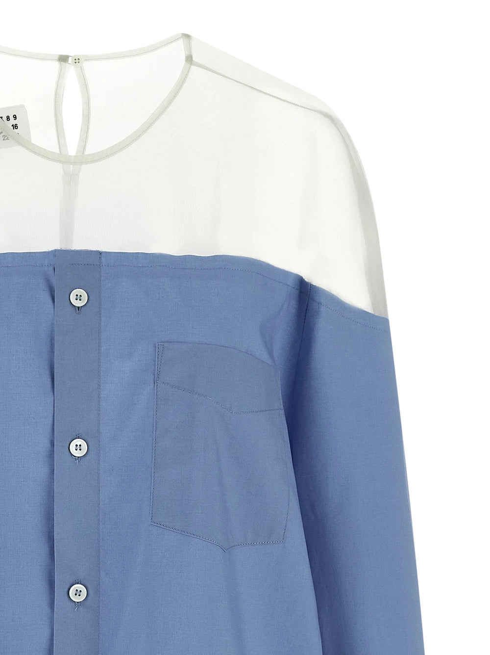 MM6 Maison Margiela Blue Cotton Blouse