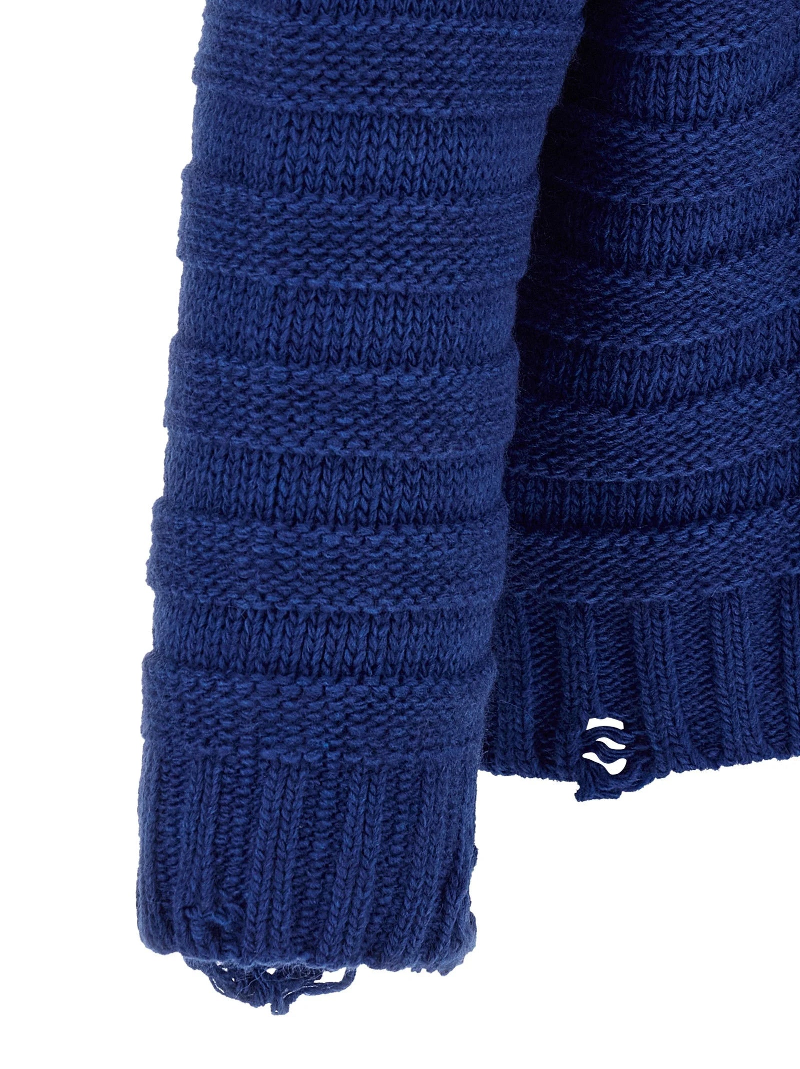 MM6 Maison Margiela Blue Virgin Wool Cardigan - M