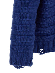 MM6 Maison Margiela Blue Virgin Wool Cardigan - M