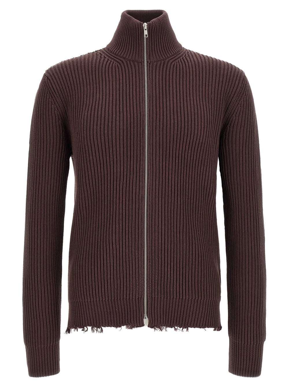 MM6 Maison Margiela Brown Cotton Cardigan