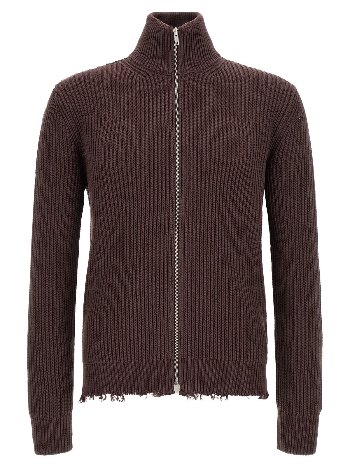 MM6 Maison Margiela Brown Cotton Cardigan