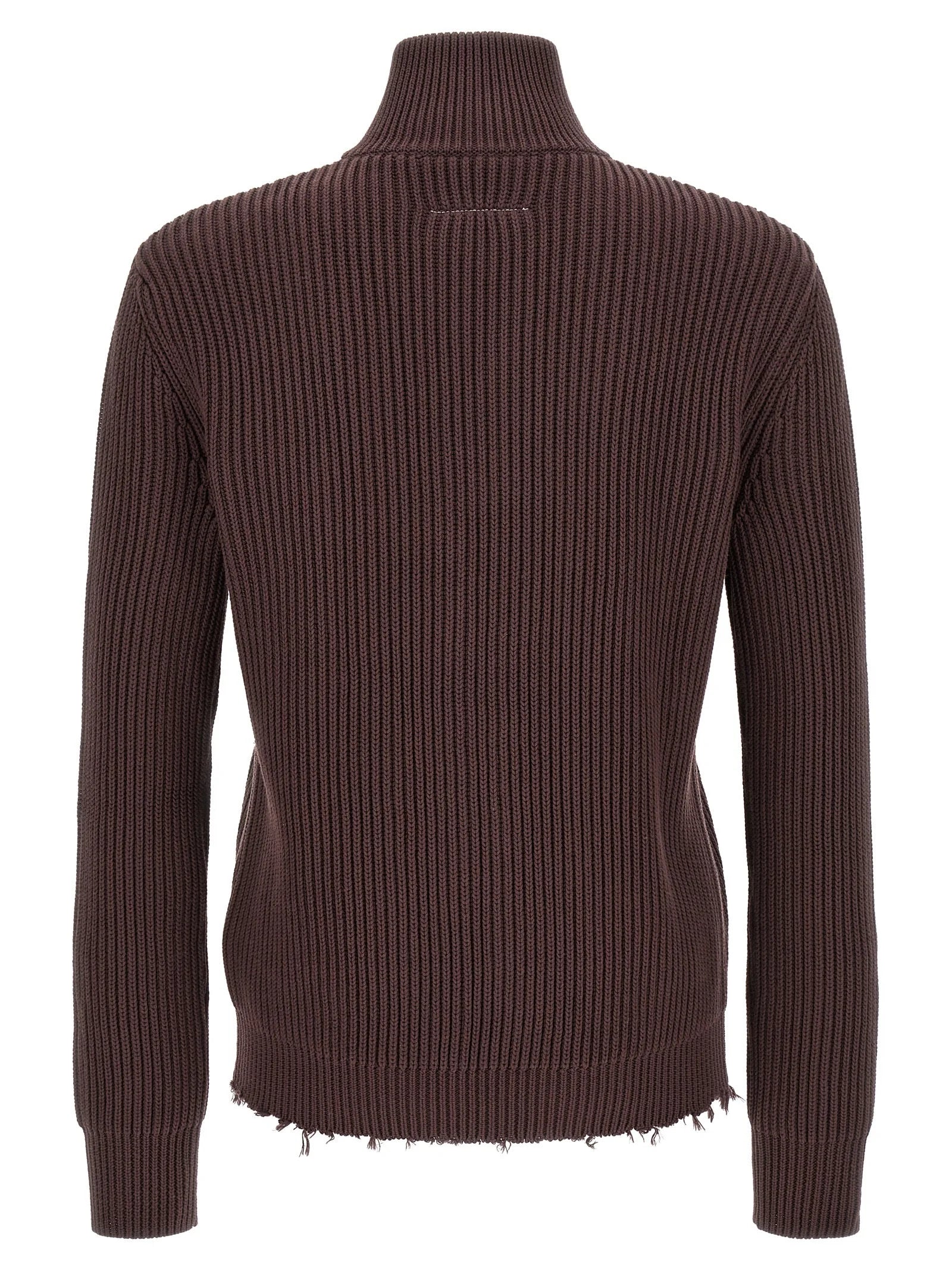 MM6 Maison Margiela Brown Cotton Cardigan