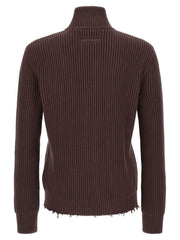 MM6 Maison Margiela Brown Cotton Cardigan