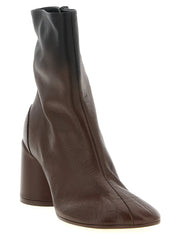 MM6 Maison Margiela Brown Lambskin Ankle Boots - EU37/US7